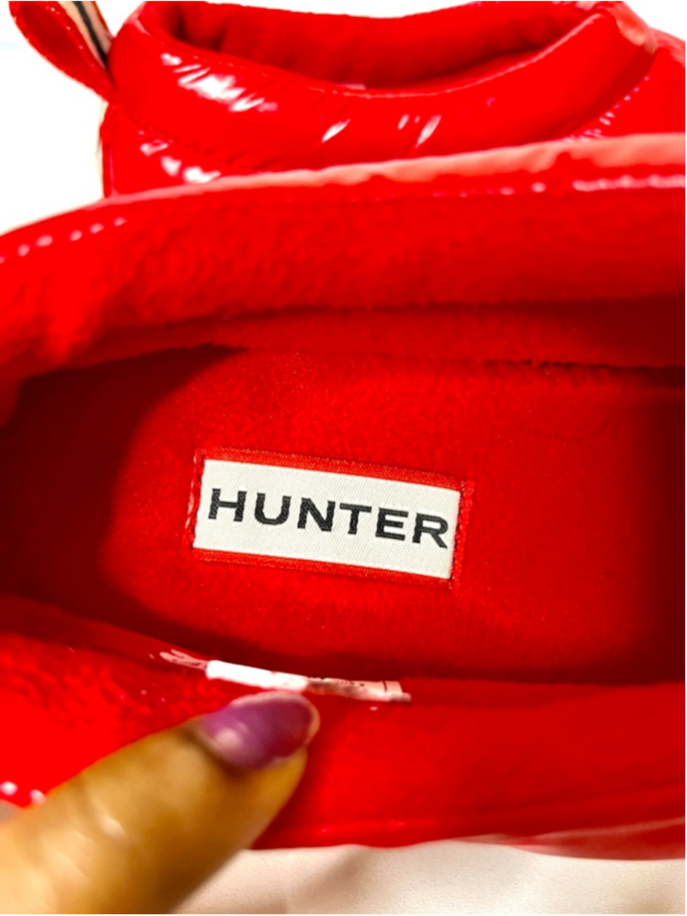 $140 Hunter Women’s Madison Red Insulated Water Resistant Mules Size 7M - Picture 4 of 10
